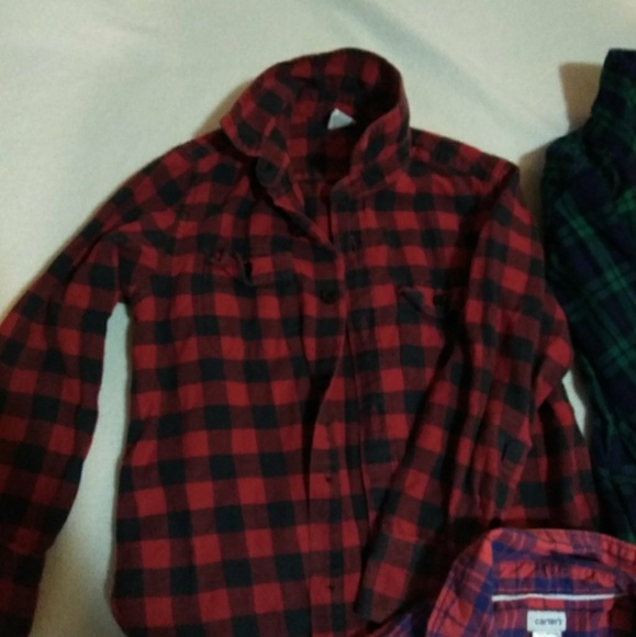 Lot of 3 button down plaid shirts. - Picture 2 of 4